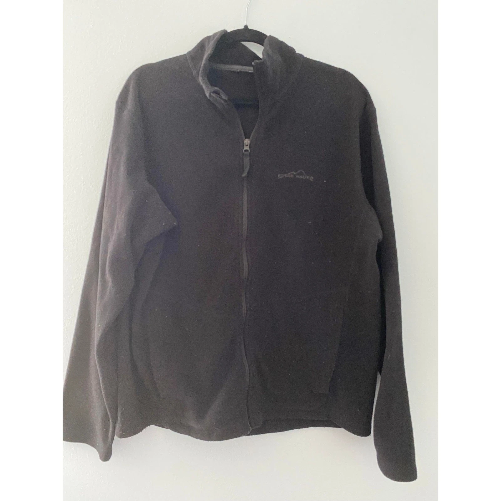 Mens Eddie Bauer Fleece Size Large Black Pre Owned
