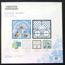 Creative Memories 12x12 SUNRISE SUNSET Recipe Template Reusable Mylar Stencil