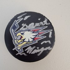 Tri City Americans Western Hockey League WHL Official Game Puck Autographed
