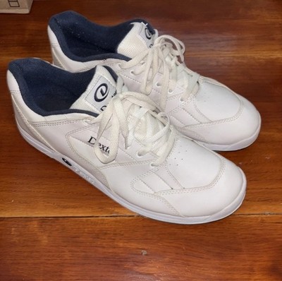 Men s size 13 M -Dexter Bowling shoes White/Navy Slide-Rite Non marking -