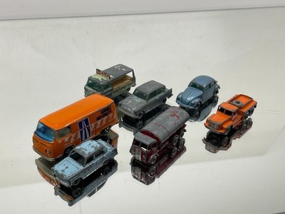 7x MATCHBOX+MAJORETTE VW FORD ERF MILT FLOAT ETC -3inch- POOR - 551