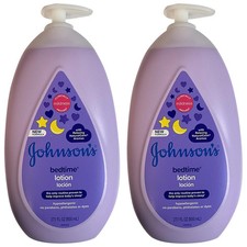 Johnson's Bedtime Baby Lotion Coconut 2pk, Moisturizing 27oz ea Hypoallergenic