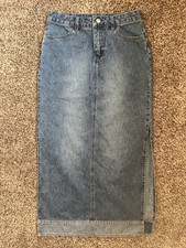 UNIONBAY women s low waisted long denim jean skirt size 2