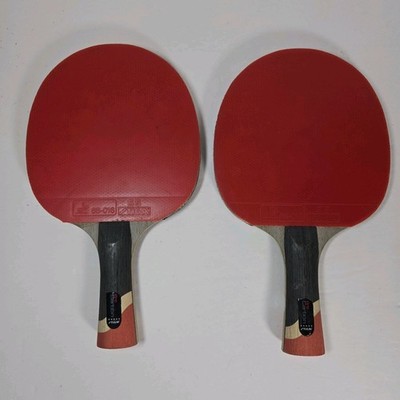 Lot Of 2 - Stiga Pro Carbon WRB System Red and Black Table Tennis Paddles Blades