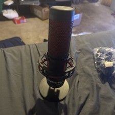 HyperX QuadCast USB Condenser Microphone Black/Red with Adjustable Stand/Mount