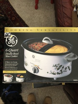 G.E 6 Quart Double Bowl Slow Cooker 106851