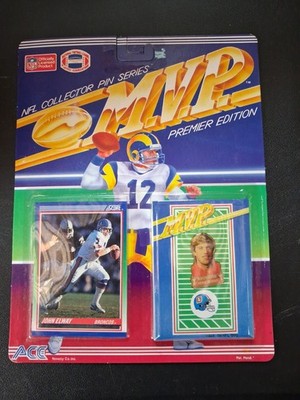 Vintage 1990 Ace M.V.P. JOHN ELWAY NFL Collector Pin Series Premier Edition