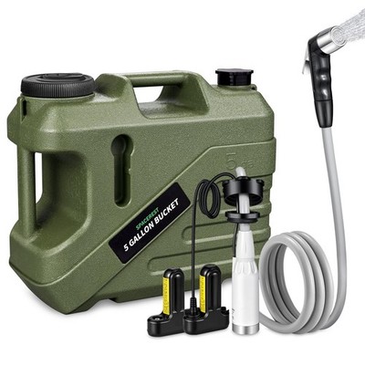 Portable Shower for Camping with 5-Gallon Water Jug, Rechargeable Camping Sho...