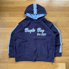 Vintage 90s Mens Bugle Boy XL Blue Est 1977 Z...