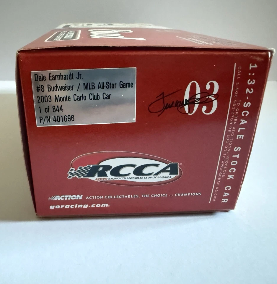 Dale Earnhardt Jr. #8 Bud Chicago All Star MLB 1:32 Scale Stock Car 2003 RCCA - Image 4 of 4