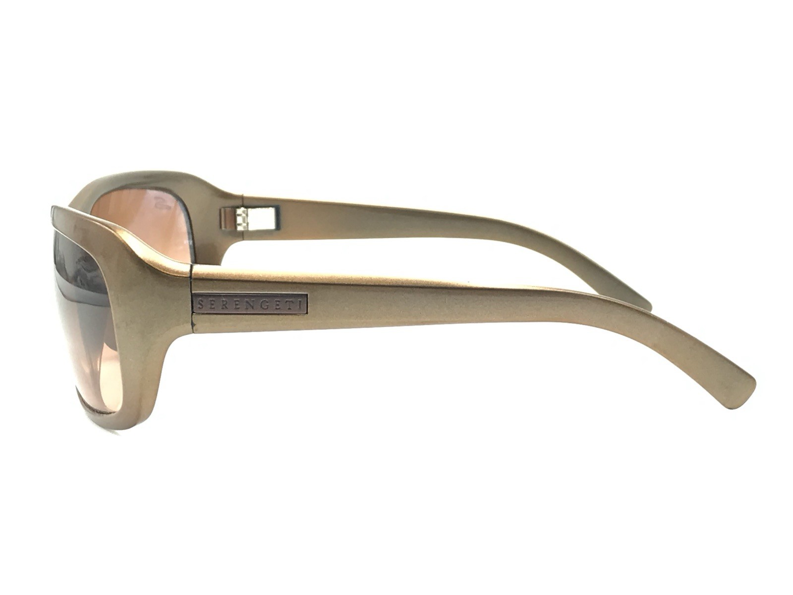 Serengeti Bronze Rectangular Wrap Sunglasses Brow… - image 7
