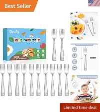 Stainless Steel Toddler Forks Set - 12 Pieces Kids Forks Set Children Safe Fo...