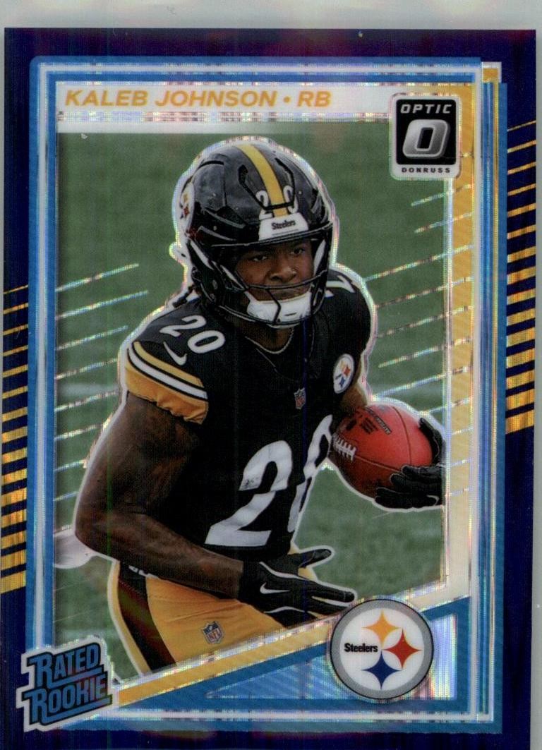 2025 Donruss Optic #232 Kaleb Johnson Purple Shock