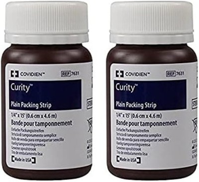 2 Pack - COVIDIEN 7632 Curity Sterile Plain Packing Strip 1/2'' x 15'