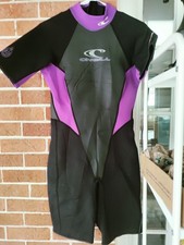 O'NEILL S/S Women's WetSuit Shorty SZ 14 Dive suit Snorkel Surfing #77131 EUC