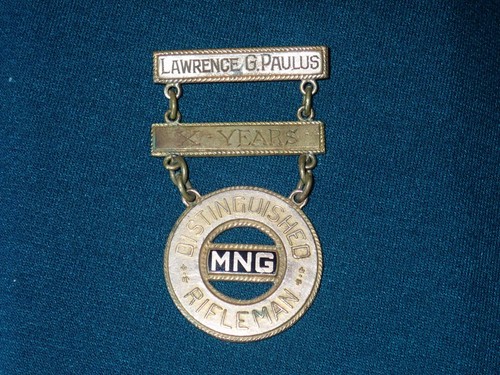 1930s Minnesota National Guard Distinguished Rifleman Award Named Officer