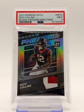 2021 PANINI DONRUSS OPTIC RC PHENOMS MEM /50 #RP30 NICO COLLINS PSA 9