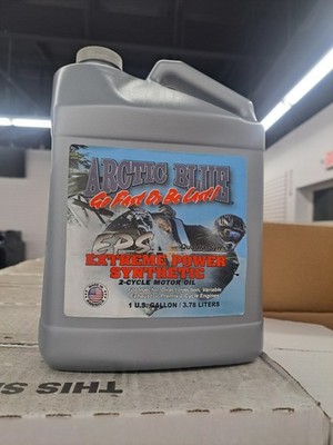 1 Gallon Arctic Blue EPS Synthetic Snowmobile ATV Golf Cart Oil 2-Cycle