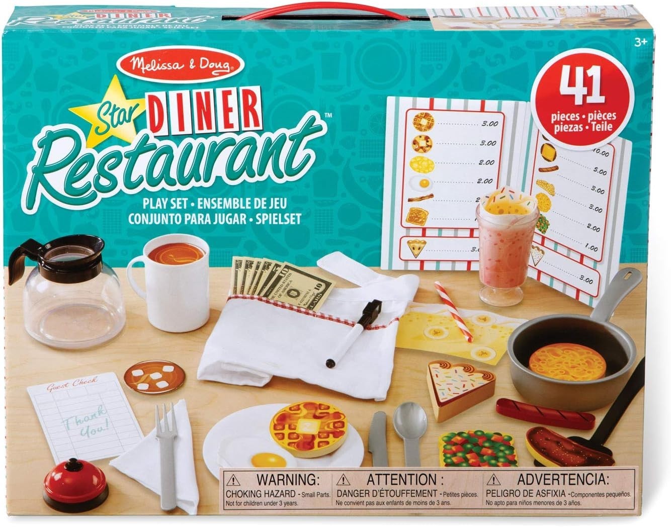 MELISSA & DOUG Star Diner Restaurant Play Set (41 Pieces) RP£35
