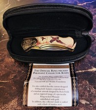 Franklin Mint "Ring-necked Pheasant" Official Collector Knife Limited Edition 