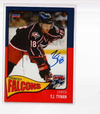 T.J. TYNAN autographed SIGNED '14/15 SPRINGFIELD FALCONS team card