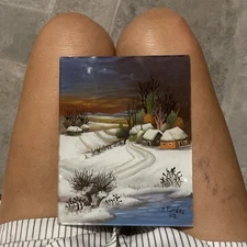 Croatian Naive Art Reverse Glass Painting