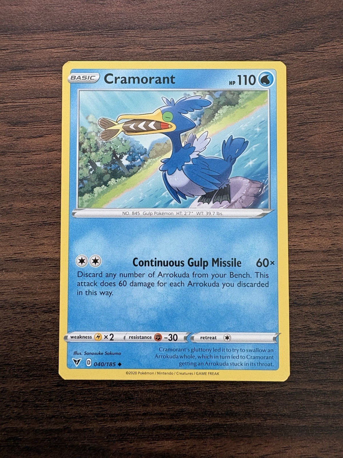 Pokemon TCG: Cramorant 40/185 Vivid Voltage NM