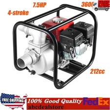 7.5hp 4-stroke Gasoline Engine Water Pump Transfer Pump 3 Inch Garden Irrigation