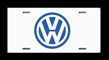 Aluminum White License Plate Tag 6 X 12 Made In Usa For Volkswagen