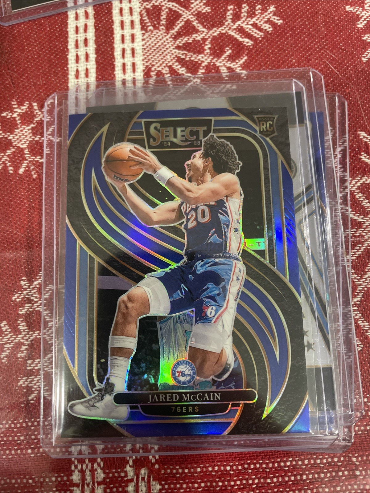 2024-25 Select Jared McCain Premier RC Light Blue Prizm #/299 76ers