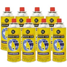 8 BUTANE GAS BOTTLES CANISTER CAMPING HEATER COOKER BBQ…