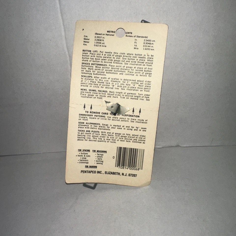 复古 Penn 新旧货金属缝制针织规 6 英寸测量规则 — 第 2/2 张图片