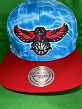 Atlanta HAWKS Blue Hat Basketball Mitchell Ness Surf Camo Snapback Cap🌊🔥RARE