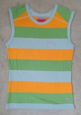 TUI Holiday Rep Uniform - Womens Ladies Sleeveless Striped T-shirt - Small.