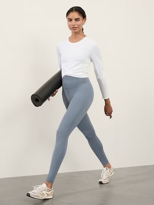 Athleta  PS Petite Small Ultra High Rise Elation Tight Shadow Blue NEW #502359