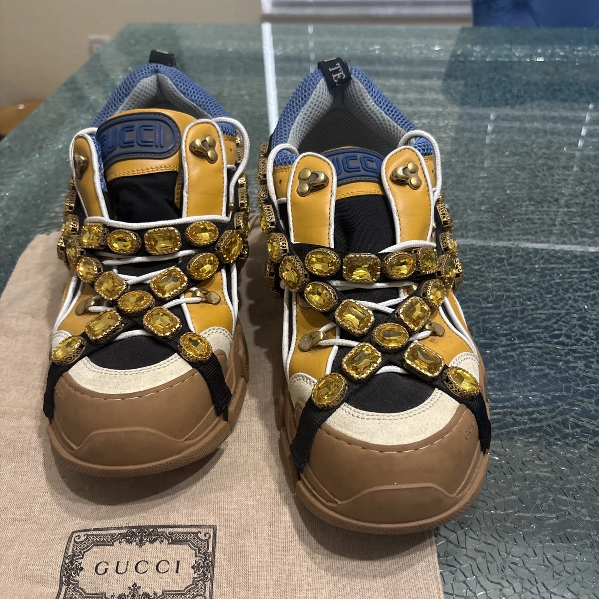 ［GUCCI］ネイビー ベルクロスニーカー(新品)22cm Gucci Blue Casual Shoes for Men for sale - eBay