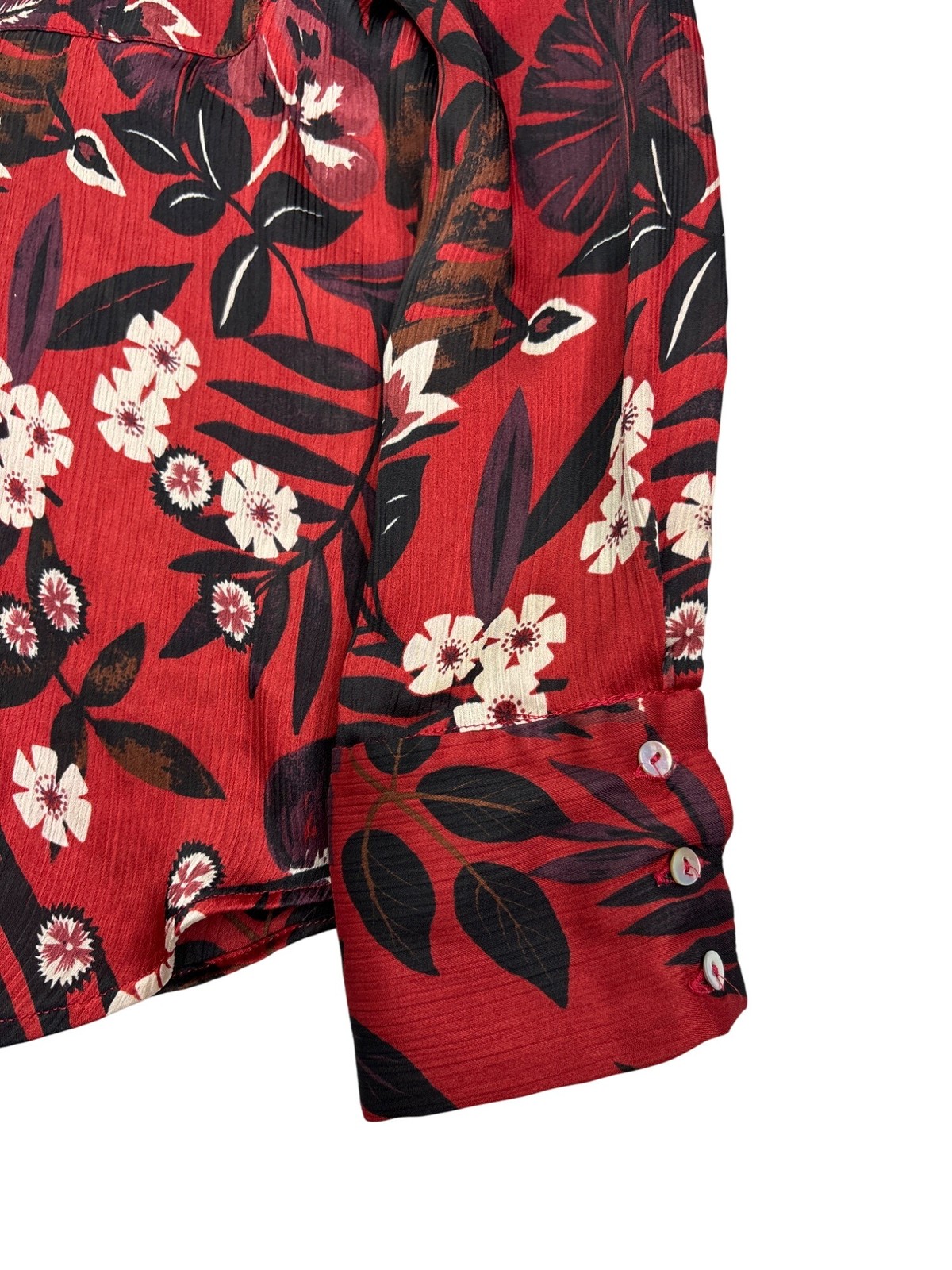 Zara Basic Collection Womens Floral Button Front … - image 4