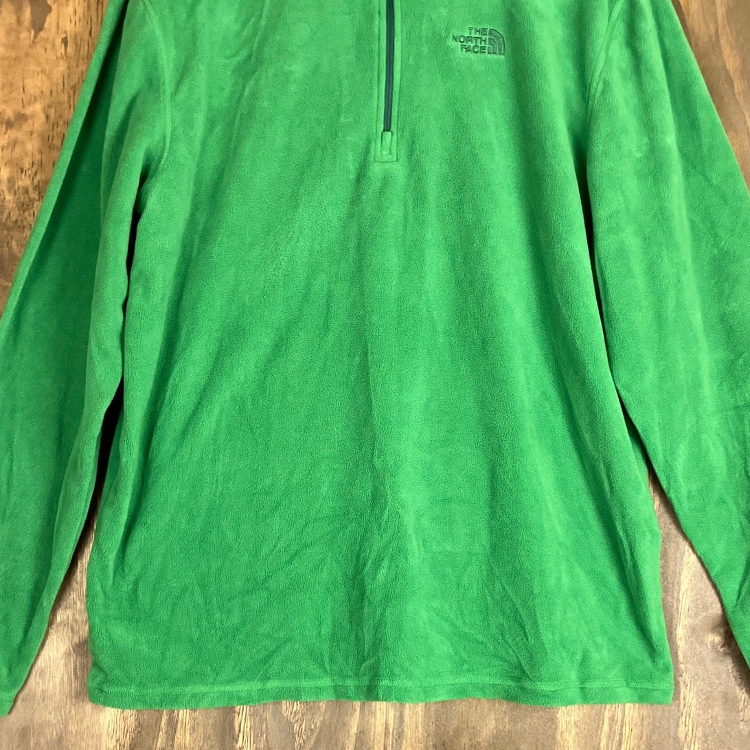 The North Face Mens Jacket Green Fleece Pullover 1/4 Zip Long Sleeve Large thumbnail 3