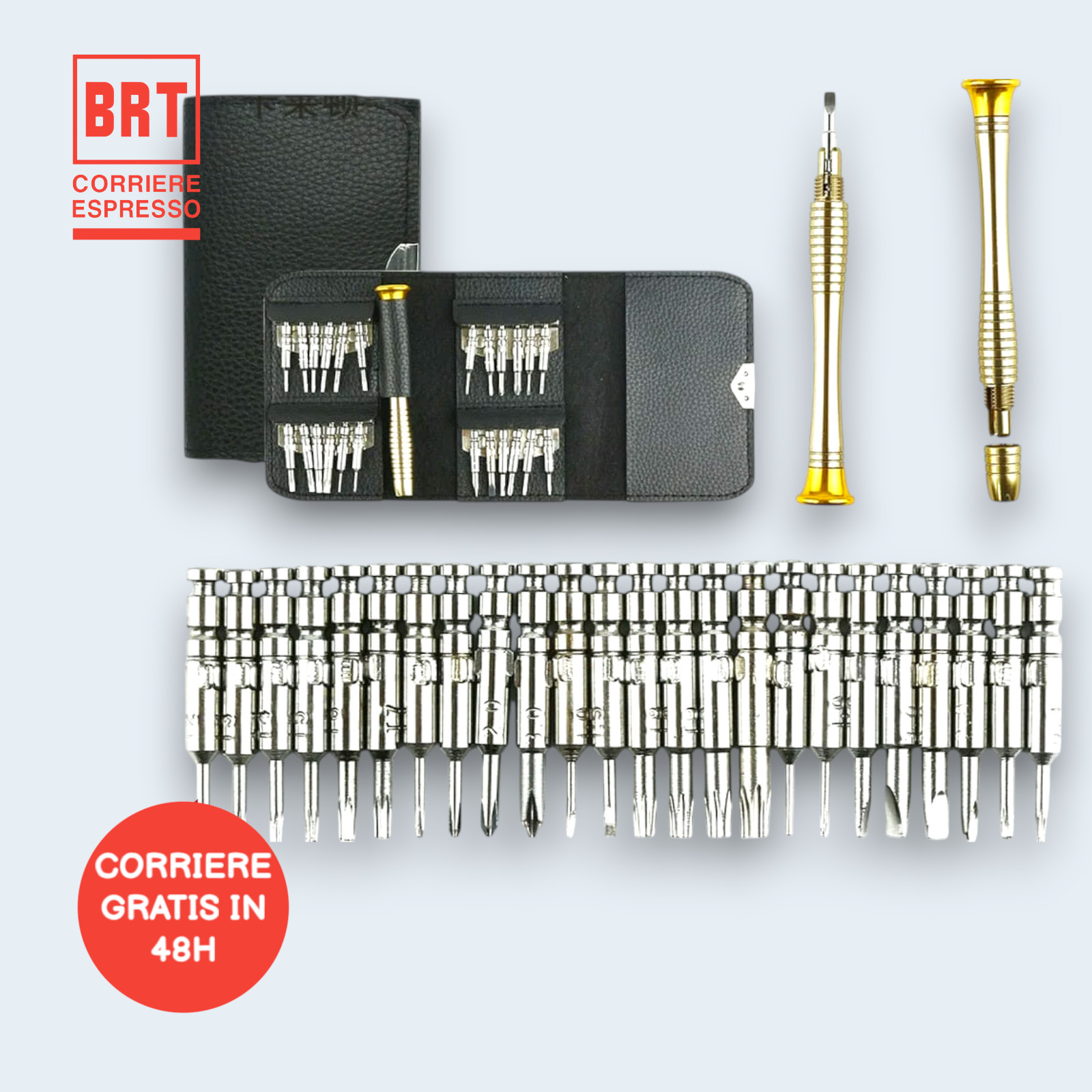 Set 25 Mini Cacciaviti di Precisione Kit Riparazione Laptop Smartphone Computer