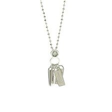 Gucci Plate Tag Diamond Necklace White Gold 18K Diamond Men,Wome... BF592005