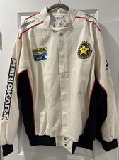 Adult Mario Kart White Canvas Racing Jacket Egret XL
