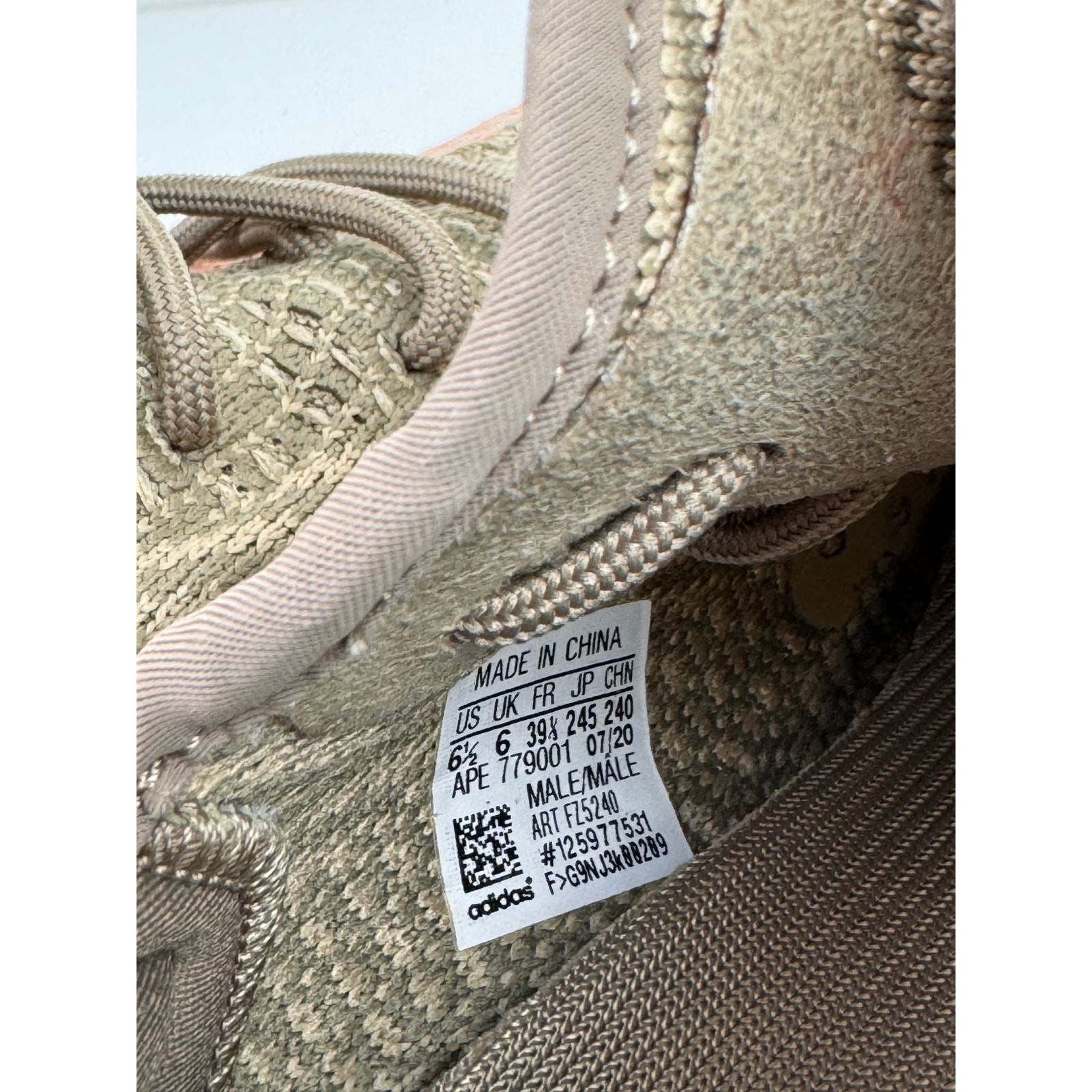 Adidas Yeezy Boost 350 V2 Men's Sneakers 6.5 Sand Taupe Running Shoes FZ5240 thumbnail 10
