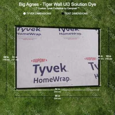 CAMPVEK - TYVEK Tyvek Footprint for the Big Agnes Tiger Wall Ul3 Solution Dye Tent