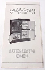 Small Flyer for Vollrath Ware Refrigerator Dishes c. 1920's