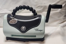 Sizzix Texture Boutique Embossing Machine Purse Style Baby Blue Machine