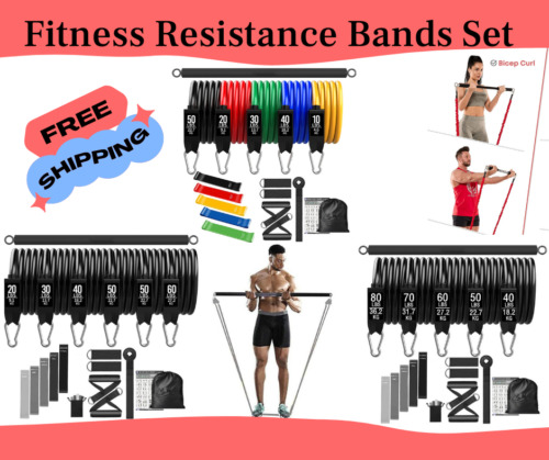 Fitness Resistance Bands Set TrainingGym Equipment for Home Bodybuilding