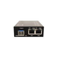 2 PoE Port Gigabit PoE/PoE Single Mode LC 1310nm Fiber Media Converter - Sup...