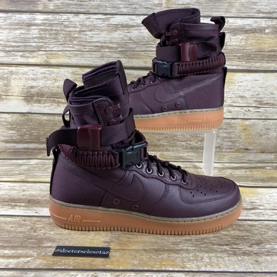 air force 1 high top burgundy