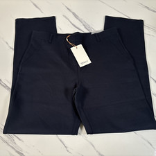 Quince Ultra-Stretch Ponte Straight Leg Pants Navy Size Medium