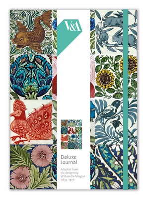 V&A William De Morgan Tile Designs Deluxe liniertes Journal